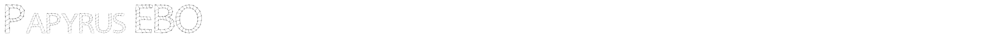 Sample characters Papyrus EBO Font